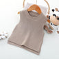 Cotton Vest Coat Solid Tops Knit Waistcoat Toddler Sweater Outerwear 0-3Y