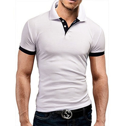 Covrlge Polo Shirt Men Summer Stritching Men's Shorts Sleeve Polo Business Clothing Luxury Men T Shirt Brand Polos MTP129