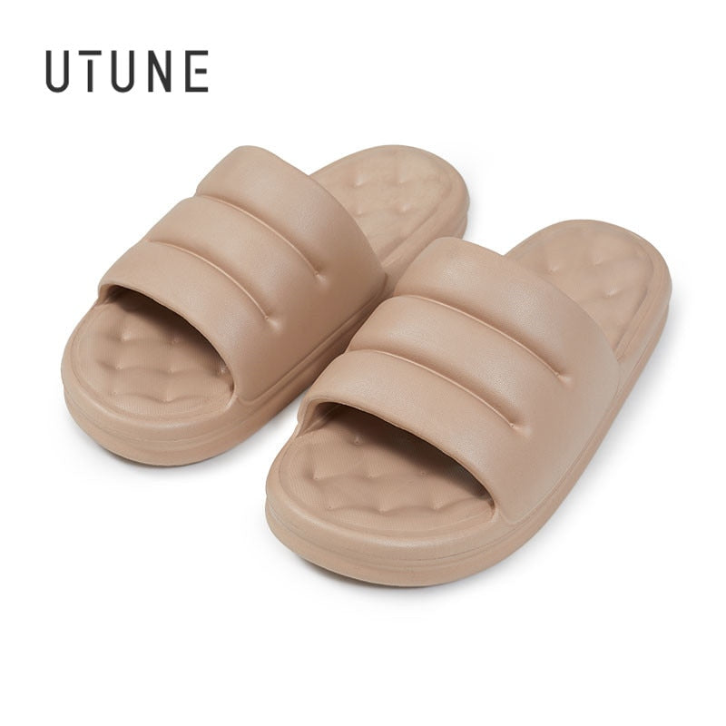 Mute EVA Sofa Slides Women Thick Sole Soft Slippers