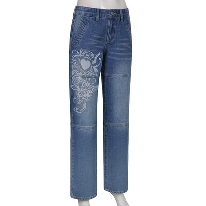 Harajuku Grunge Vintage Niedrigen Taille Cargo Hosen Y2K Ästhetik Indie Frauen &/39;s Jeans Taschen Koreanischen Streetwear Retro Hosen
