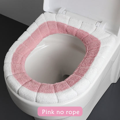 Universal Toilet Seat Cover Pumpkin Pattern Closestool Mat Soft Warm Toilet Seat Cushion Bathroom