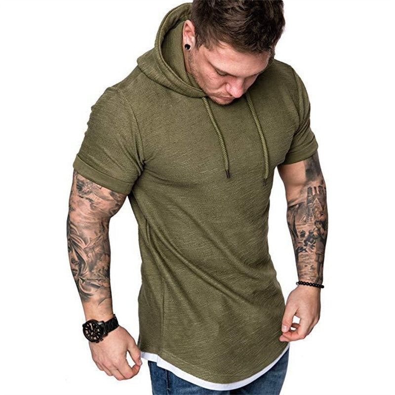 brandneue Herren Hoodies Sweatshirts Kurzarm Herren Hoodies Sweatshirt lässig einfarbig