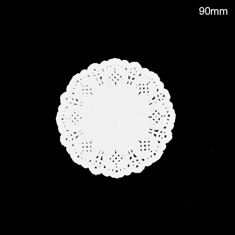 100pcs White Lace Paper Doilies Placemats DIY Box Packaging Gift Wrap Paper Craft For Wedding Party Favors Table Decoration Mat