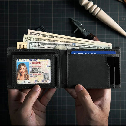Retro Minimalist Männer der AirTag Brieftasche RFID Brieftasche Multi-kartenhalter für Apple AirTag