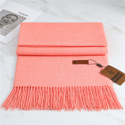 Winter Cashmere Scarf Women Thick Warm Pashmina Scarves