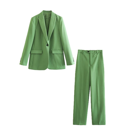 Traf spring pants sets neue mode anzüge schicke schlanke frauen zweiteiliger set blazer gerade freizeit party jugend zweiteiliger set anzug