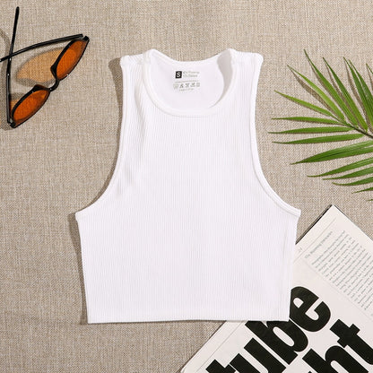 Crop Top Women Solid Basic T-shirts Vest Seamless Streetwear