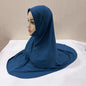 H124 plain big size muslim hijab with chin part top quality Hijab