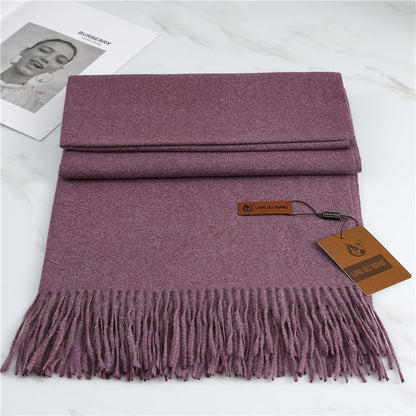 Winter Cashmere Scarf Women Thick Warm Pashmina Scarves