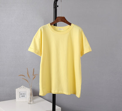 Summer Cotton Sets Women Casual Two Pieces Short Sleeve T Shirts