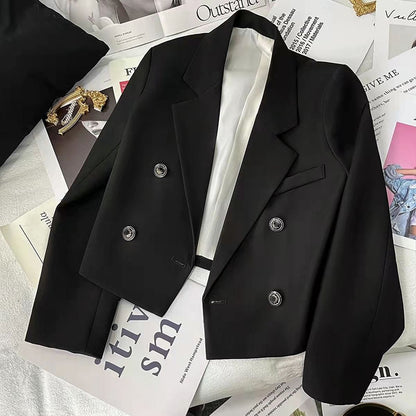 Frühling Mode frauen Blazer Koreanische Stil Büro Abgeschnitten Blazer