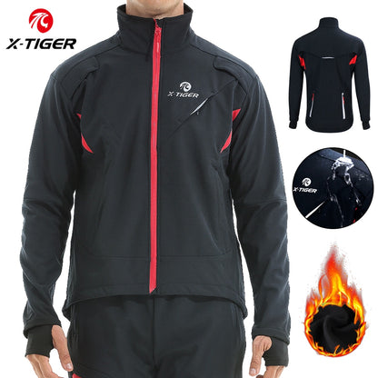 Winter Fleece Thermal Cycling Jacket Coat Windproof Bicycle