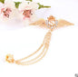 Korean British Style Crown Bird Brooch Cross Suit Tassel Chain Lapel Pin Angle Wing Badge Retro Female Corsage Men Accessories