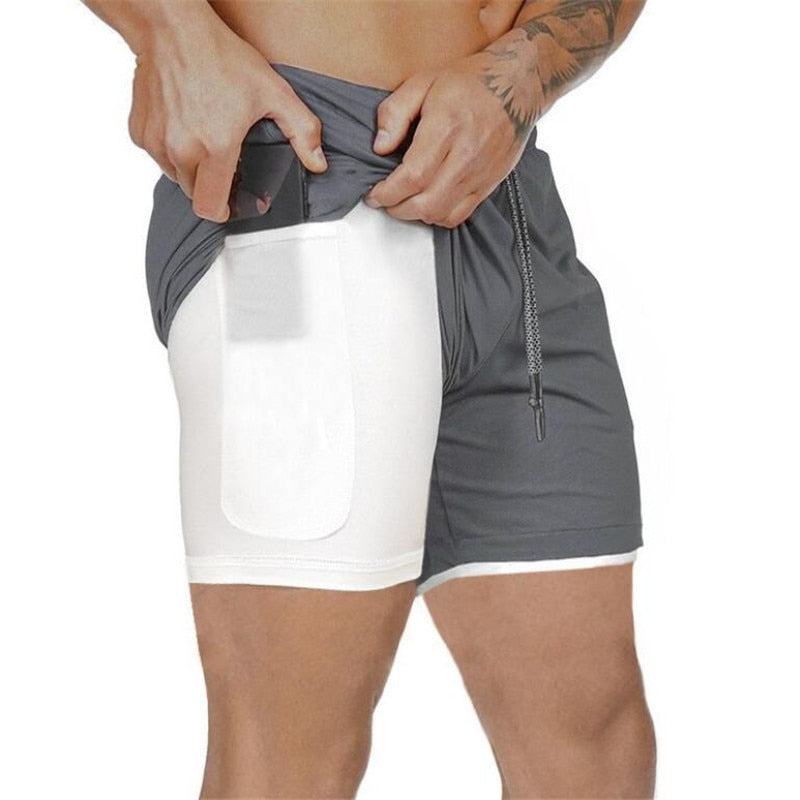 Sport Shorts Männer Sportswear Doppel-deck Laufhose