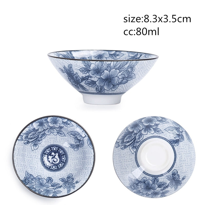 Chinese ceramic tea set tea set small tea cup single cup blue and white porcelain cup personal cup cup master cup