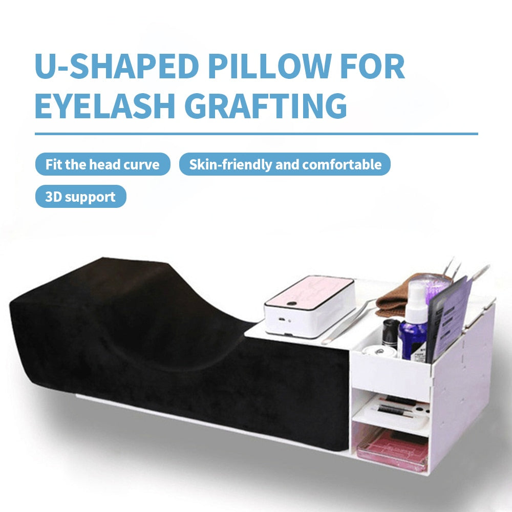 Professional Lash Pillow Neck Support Eyelash Pillow Soft Grafting Eyelashes Memory Foam Eyelash Extension Pillow Makeup Salon