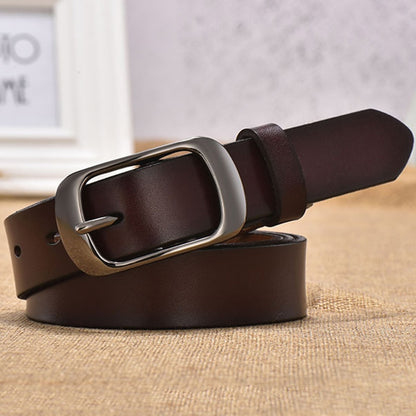 Women's strap casual all-match Women brief genuine leather belts Women's strap pure color belt Top quality jeans belt WH001