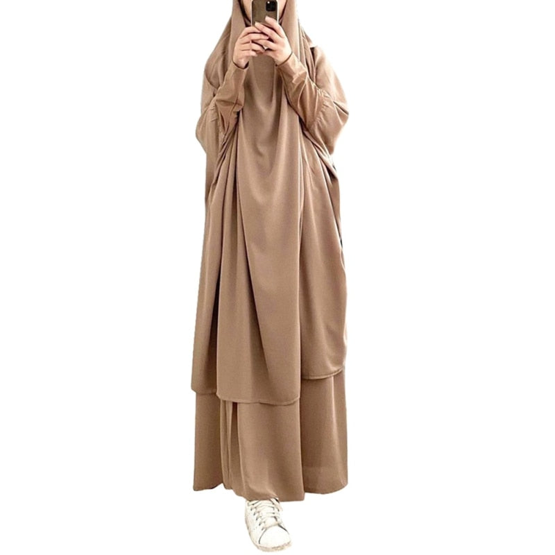 Long Khimar Full Cover Ramadan Dress Abayas Islamic Cloth