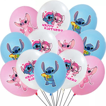 Disney Stich Partei Liefert Papier Servietten Tischdecke Platte Ballon Rosa Engel Thema Baby Dusche Mädchen Geburtstag Party Dekoration