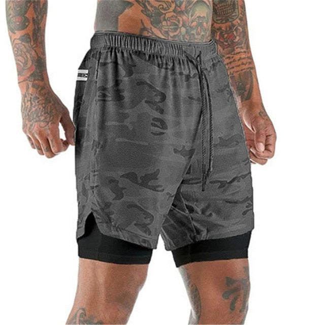 Sport Shorts Männer Sportswear Doppel-deck Laufhose