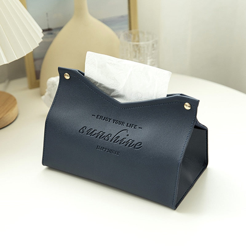 Leder Tissue Box Auto Tissue Box Hause Wohnzimmer Dekoration Schlafzimmer Küche Desktop Nordic Große Lagerung Box Serviette Halter