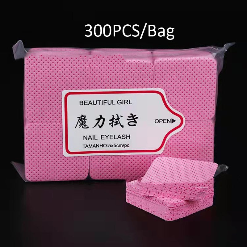 Nail Cotton Polish Remover Wipes Gel Clean Manicure Napkins Lint Wipes Cleaner UV Gel Polish Paper Pads Towel Nail Tool