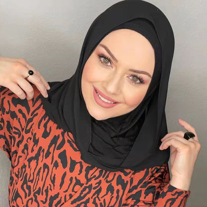 Islamische weiße Chiffon Hijab Abaya Hijabs für Frau Abayas Jersey Schal