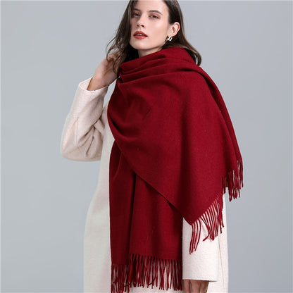 Winter Cashmere Scarf Women Thick Warm Pashmina Scarves