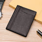 Buylor Men's Wallet Soft Super Slim Wallet Genuine Leather Mini Credit Card Holder Wallet Thin Card Purse Small Bags for Women