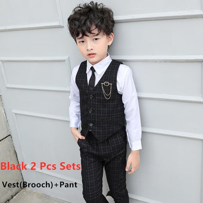 Blazer Kids Vest Wedding Clothing Set Toddler Formal Dress Suit