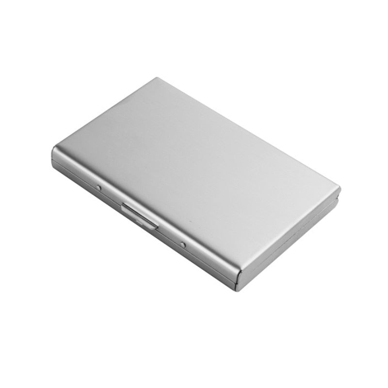 Mode Aluminium Anti Magnetische Karte Halter Frauen Männer Metall Kreditkarte Visitenkarte Halter Organizer Geldbörse Brieftasche