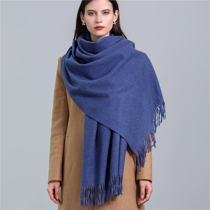 Winter Cashmere Scarf Women Thick Warm Pashmina Scarves