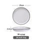 White With Black Edge Plate Ceramic Kitchen Tray Food Rice Salad Noodles Bowl Soup Kitchen Cooking Tool 1pcs Sale