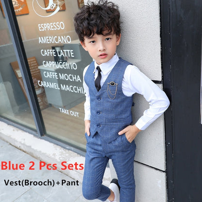 Blazer Kids Vest Wedding Clothing Set Toddler Formal Dress Suit