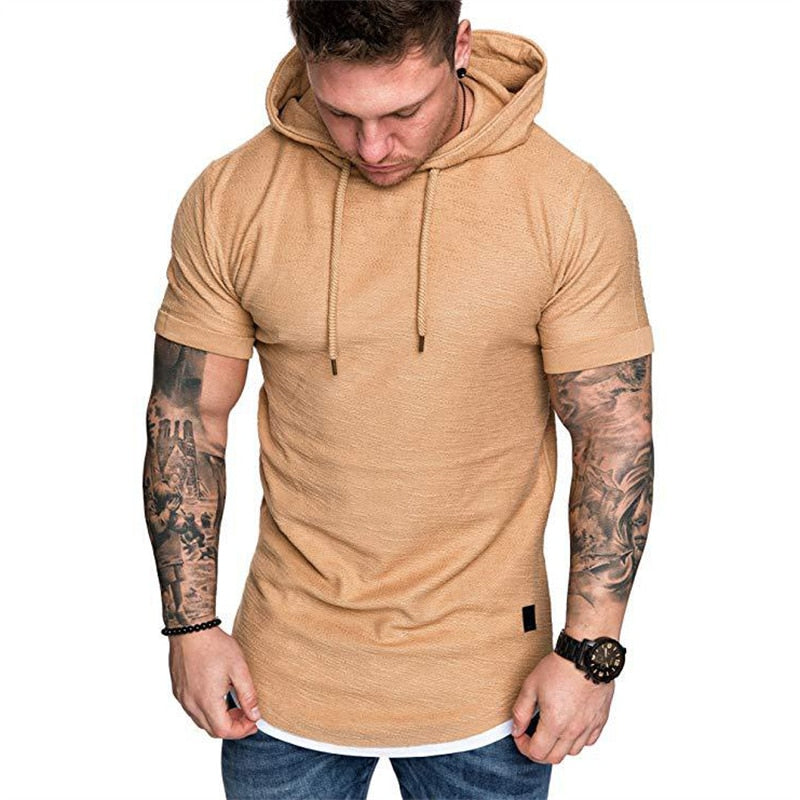 brandneue Herren Hoodies Sweatshirts Kurzarm Herren Hoodies Sweatshirt lässig einfarbig