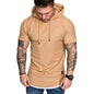 brand new men's hoodies sweatshirts short sleeve men's hoodies sweatshirt casual solid color