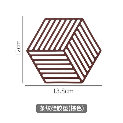 Silikon geschirr Isolier matte Untersetzer Sechseck Silikon matten Pad wärme isolierte Schüssel Tischset Home Tisch Dekor Küchen werkzeuge