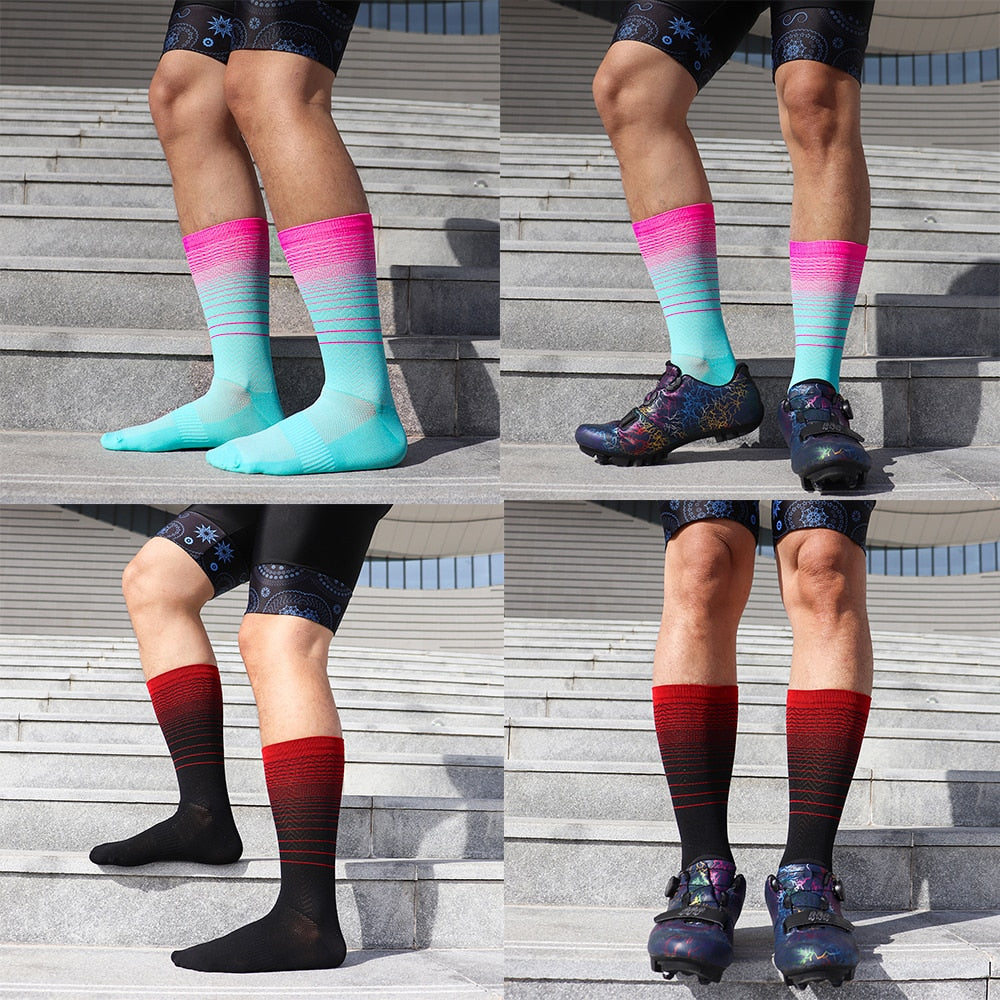 Sport Socken Unisex Radfahren Socken Männer Outdoor Sport Socken Bike Schuhe für Rennrad Socken Lauf Basketball