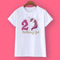 Einhorn Geburtstag Hemd 1-12 Geburtstag T-Shirt Wilden