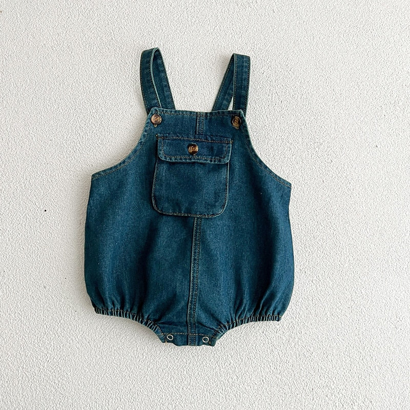 Spring Autumn New Baby Overalls Boys Girls Denim Overalls Children Jumpsuit Korean Fashion Kids Denim Shorts