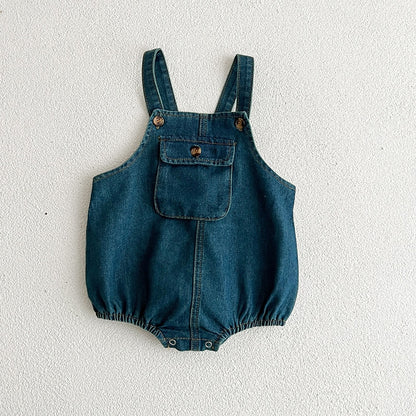 Spring Autumn New Baby Overalls Boys Girls Denim Overalls Children Jumpsuit Korean Fashion Kids Denim Shorts