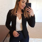 Women Thin White Blazers Spring 2023 Female Summer Blazer Long Sleeve Open Stitch OL Women