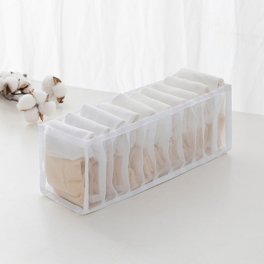 Jeans Compartment Storage Box Closet Clothes Drawer Mesh Separation Box Stacking Pants Drawer Divider Can Washed Home Organizer