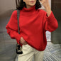 Cashmere Elegant Turtle Neck Women Sweater Soft Knitted Basic