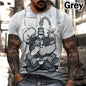 Men Vintage T-shirt Loose O Neck Sailor 3D Pattern Short Sleeve Street Casual Hip Hop Top