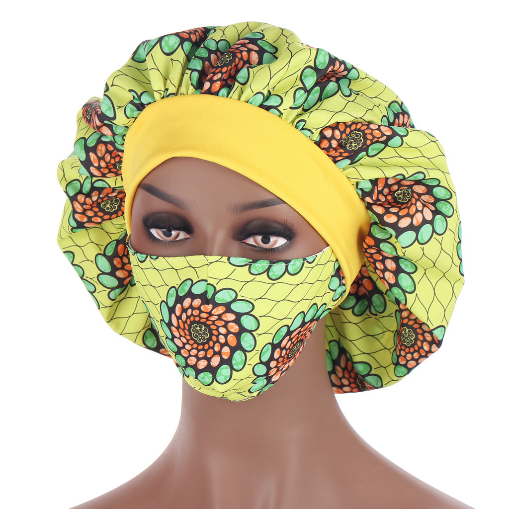 Hijab Hat African Pattern Multicolor Sleeping Fashion