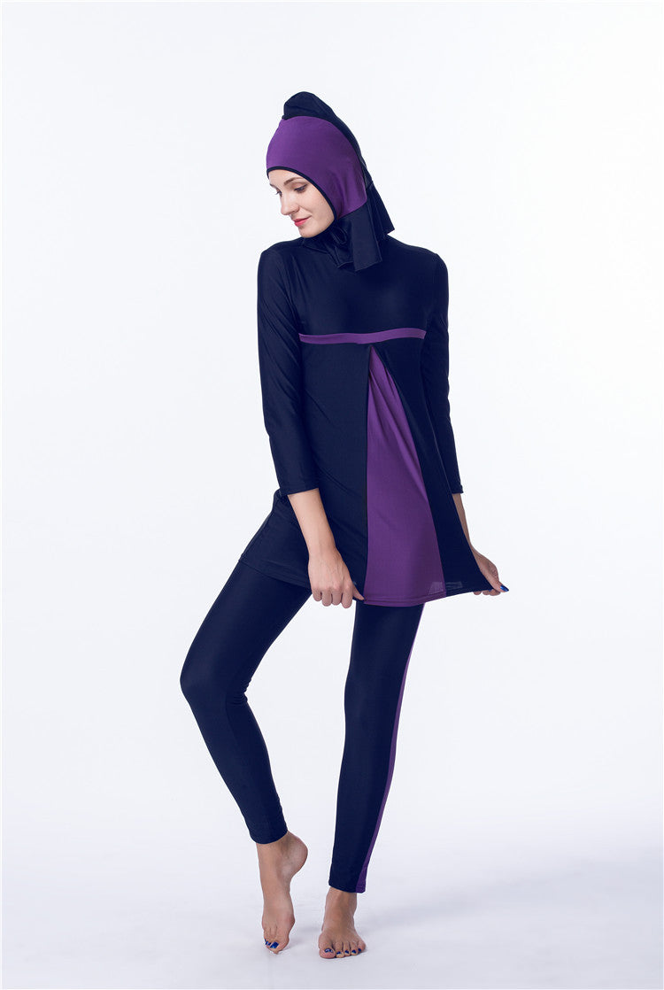 Women Quick-drying Hijab Top Pants With Chest Pad And No Steel Support Swimsuit Suit