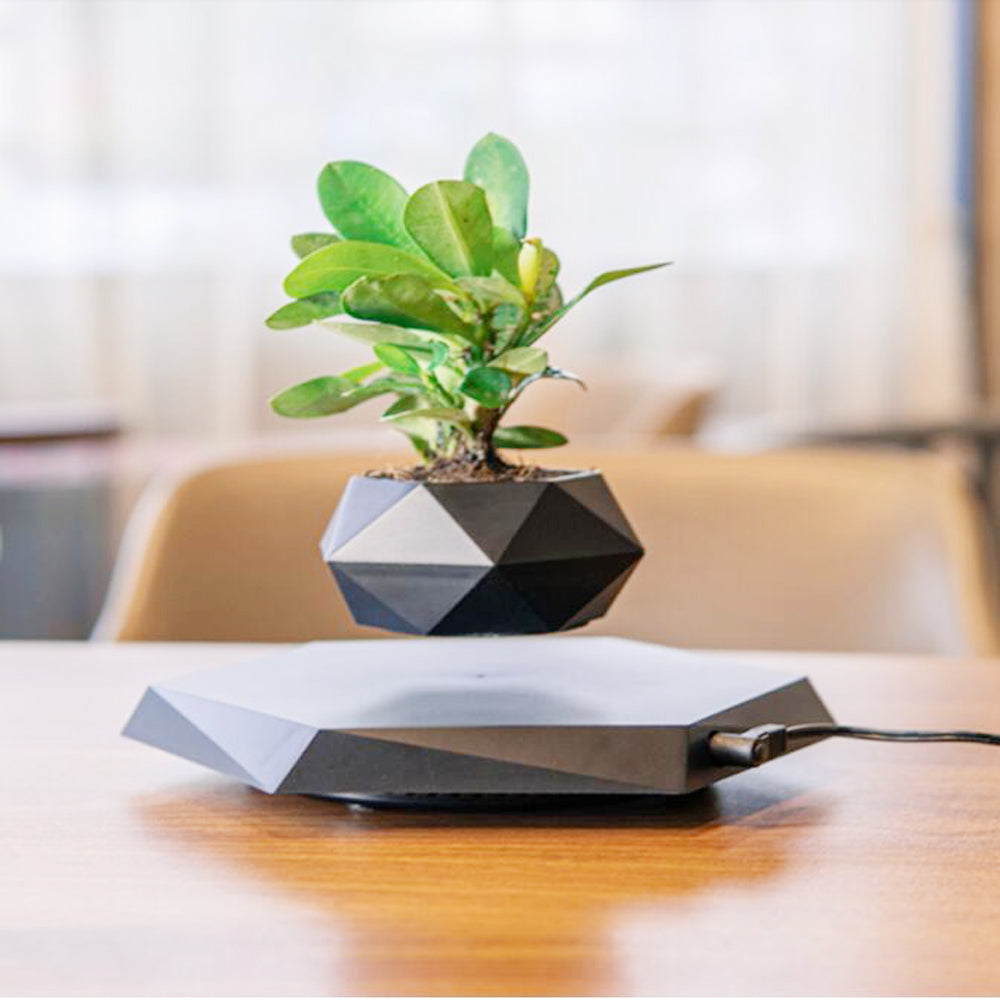 Schwimmender Magnetschwebe-Blumentopf Bonsai-Luftpflanzentopf Pflanzgefäß für Zuhause Büro Schreibtisch Dekoration kreatives Geschenk