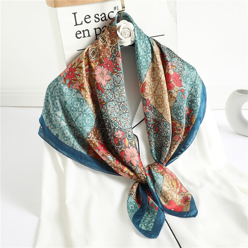 Fashion Silk Scarves Female Printing Hijab