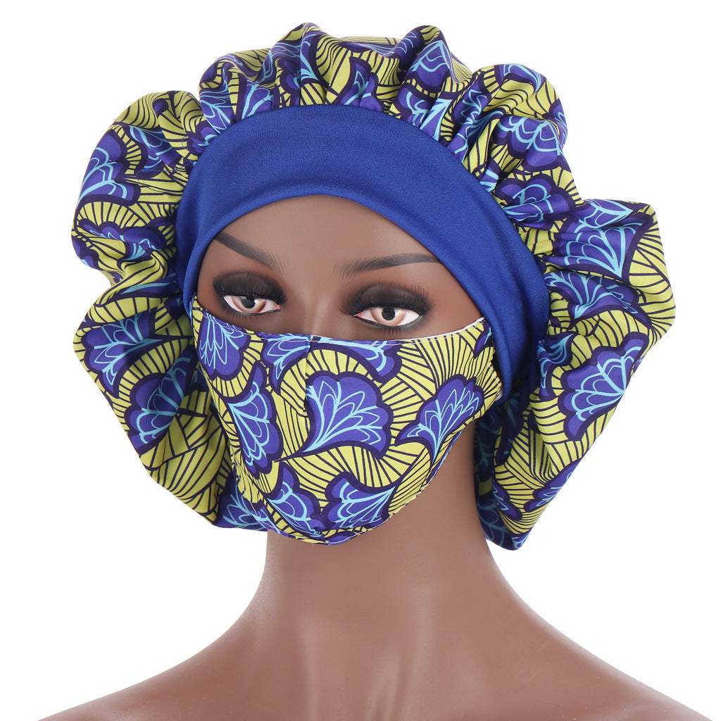 Hijab Hat African Pattern Multicolor Sleeping Fashion